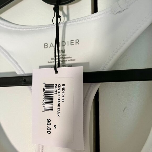 NWT Bandier Center Stage Tank in White size M $90 retail - Picture 5 of 12